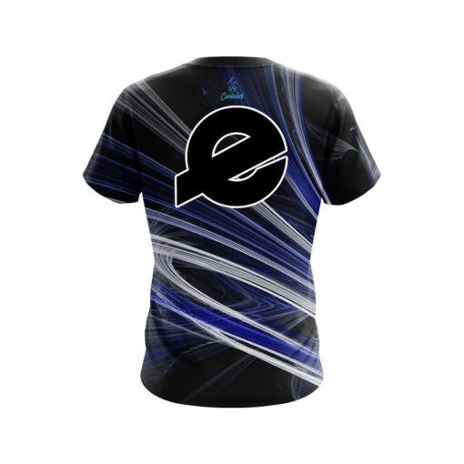Ebonite Blue Motion Swirl CoolWick Bowling Jersey - Image 2