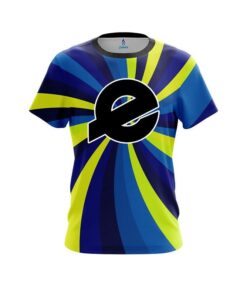 Ebonite Blue And Yellow Color Swirl CoolWick Bowling Jersey