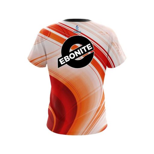 Ebonite Curvy Orange Pattern CoolWick Bowling Jersey - Image 2