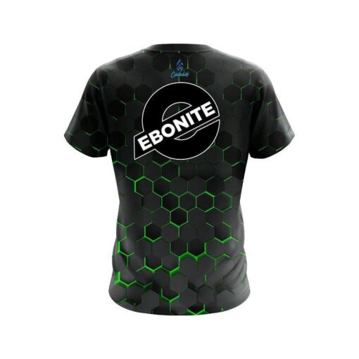 Ebonite Green Honeycomb Fusion CoolWick Bowling Jersey - Image 2