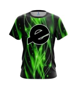 Ebonite Green Spiral Waves CoolWick Bowling Jersey