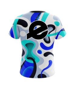 Alternative view of Ebonite Modern Art Blue CoolWick Bowling Jersey