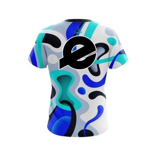 Ebonite Modern Art Blue CoolWick Bowling Jersey - Image 2