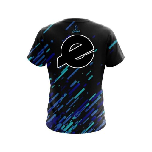 Ebonite Modern Blue Stripe CoolWick Bowling Jersey - Image 2