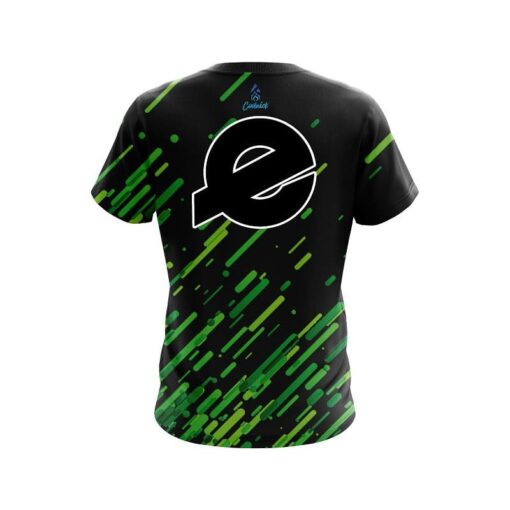 Ebonite Modern Green Stripe CoolWick Bowling Jersey - Image 2