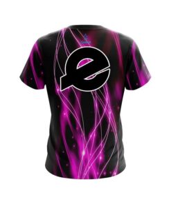 Alternative view of Ebonite Pink Spiral Waves CoolWick Bowling Jersey