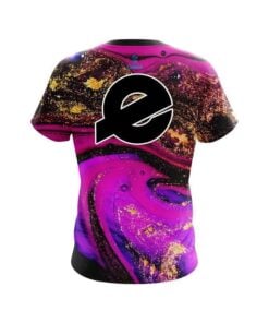 Alternative view of Ebonite Magenta Gold Liquid Marble CoolWick Bowling Jersey