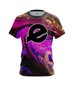 Ebonite Magenta Gold Liquid Marble CoolWick Bowling Jersey