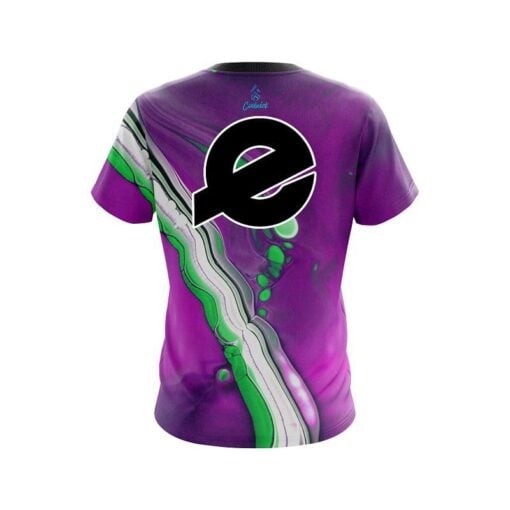 Ebonite Purple And Green Liquid CoolWick Bowling Jersey - Image 2