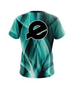 Alternative view of Ebonite Wavy Aqua Swirl CoolWick Bowling Jersey