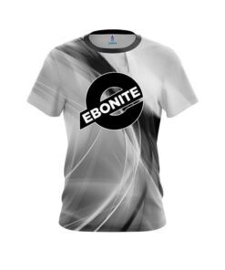 Ebonite Wavy Black And White Swirl CoolWick Bowling Jersey