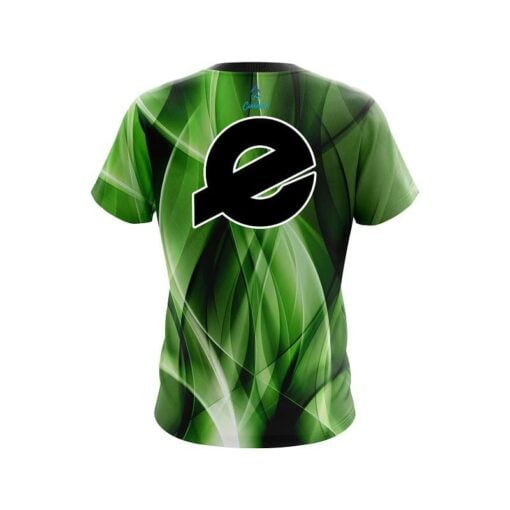 Ebonite Wavy Green Swirl CoolWick Bowling Jersey - Image 2