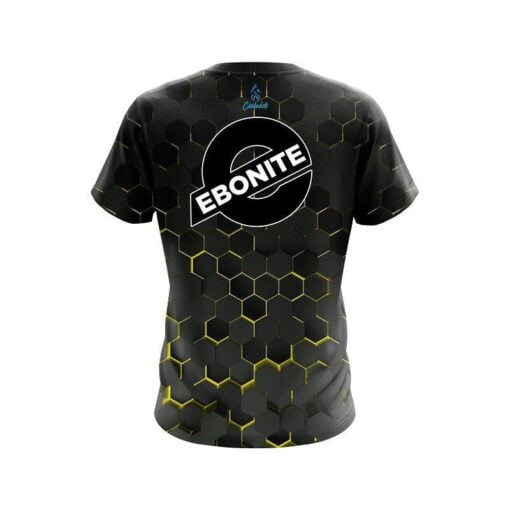 Ebonite Yellow Honeycomb Fusion CoolWick Bowling Jersey - Image 2