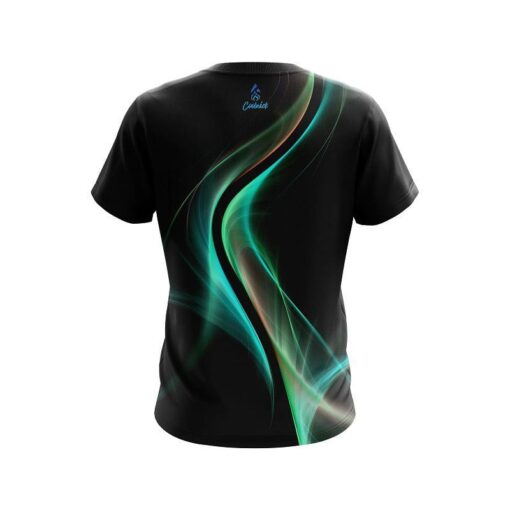 Plain Glowing Wave CoolWick Bowling Jersey - Image 2
