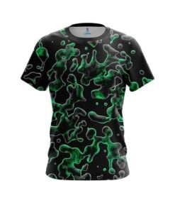 Plain Green Flowing Fluid CoolWick Bowling Jersey