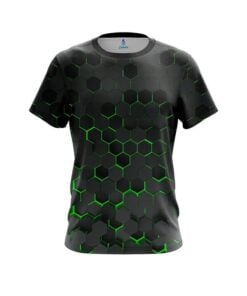Plain Green Honeycomb Fusion CoolWick Bowling Jersey