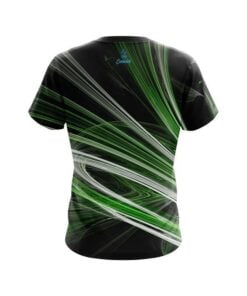 Alternative view of Plain Green Motion Swirl CoolWick Bowling Jersey