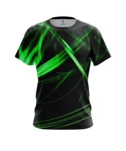 Plain Green Spiral CoolWick Bowling Jersey