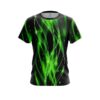 Plain Green Spiral Waves CoolWick Bowling Jersey