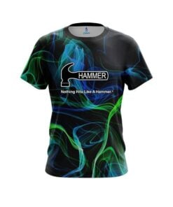 Hammer Blue Green Smoke CoolWick Bowling Jersey