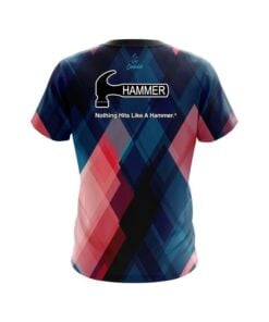 Alternative view of Hammer Blue And Pink Diamond CoolWick Bowling Jersey
