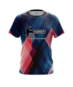 Hammer Blue And Pink Diamond CoolWick Bowling Jersey