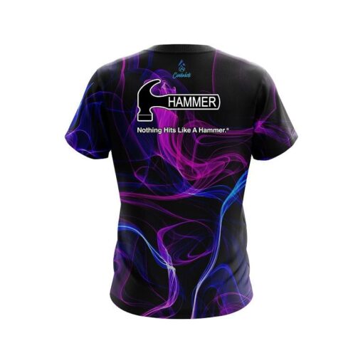 Hammer Blue Purple Smoke CoolWick Bowling Jersey - Image 2