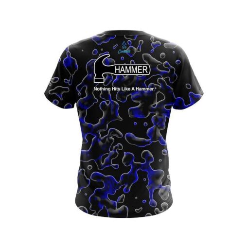 Hammer Blue Flowing Fluid CoolWick Bowling Jersey - Image 2