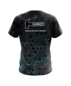 Alternative view of Hammer Aqua Honeycomb Fusion CoolWick Bowling Jersey