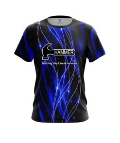 Hammer Blue Spiral Waves CoolWick Bowling Jersey