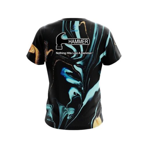 Hammer Blue and Gold Resin CoolWick Bowling Jersey - Image 2