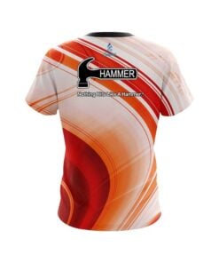 Alternative view of Hammer Curvy Orange Pattern CoolWick Bowling Jersey
