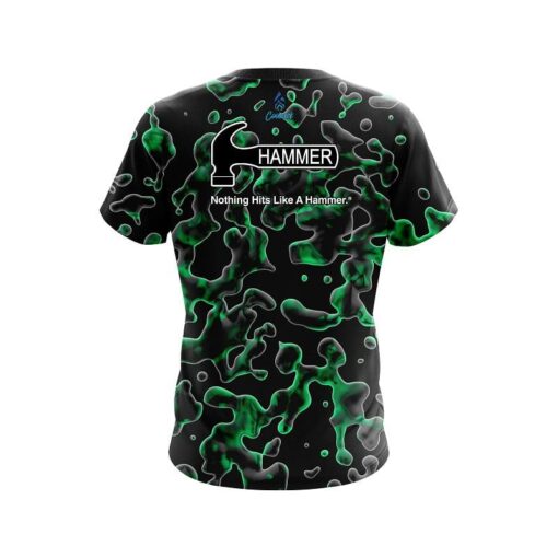 Hammer Green Flowing Fluid CoolWick Bowling Jersey - Image 2
