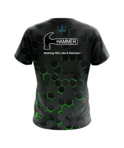 Alternative view of Hammer Green Honeycomb Fusion CoolWick Bowling Jersey