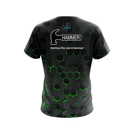 Hammer Green Honeycomb Fusion CoolWick Bowling Jersey - Image 2