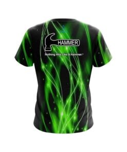 Alternative view of Hammer Green Spiral Waves CoolWick Bowling Jersey