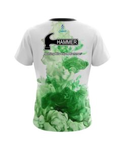 Alternative view of Hammer Green ink Splash CoolWick Bowling Jersey