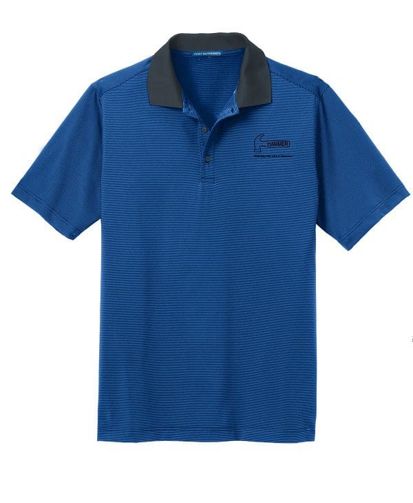 Hammer Jigsaw Men's Seaport Blue Coolwick Bowling Shirt