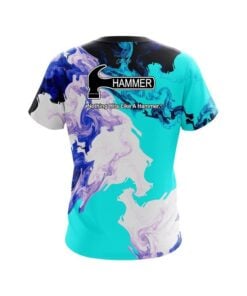 Alternative view of Hammer Liquid Marble Purple And Blue CoolWick Bowling Jersey
