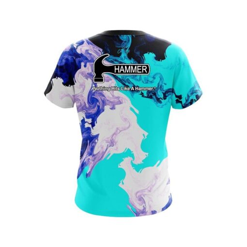 Hammer Liquid Marble Purple And Blue CoolWick Bowling Jersey - Image 2