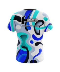 Alternative view of Hammer Modern Art Blue CoolWick Bowling Jersey