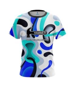Hammer Modern Art Blue CoolWick Bowling Jersey