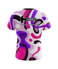Alternative view of Hammer Modern Art Purple CoolWick Bowling Jersey