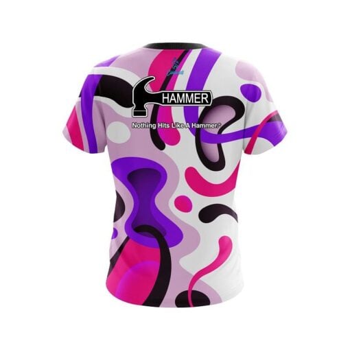Hammer Modern Art Purple CoolWick Bowling Jersey - Image 2