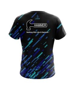 Alternative view of Hammer Modern Blue Stripe CoolWick Bowling Jersey