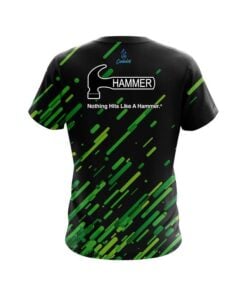 Alternative view of Hammer Modern Green Stripe CoolWick Bowling Jersey