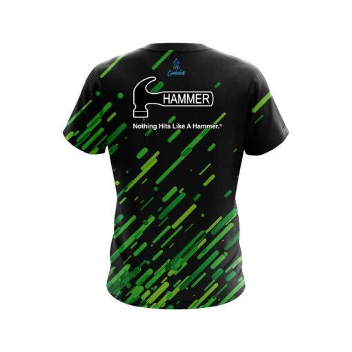 Hammer Modern Green Stripe CoolWick Bowling Jersey - Image 2
