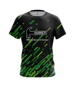 Hammer Modern Green Stripe CoolWick Bowling Jersey
