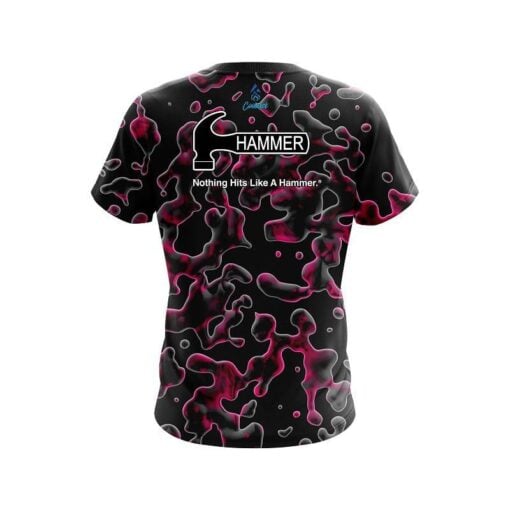 Hammer Pink Flowing Fluid CoolWick Bowling Jersey - Image 2