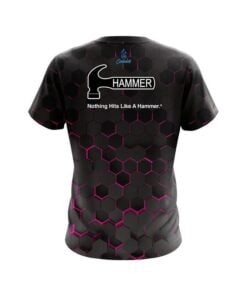 Alternative view of Hammer Pink Honeycomb Fusion CoolWick Bowling Jersey